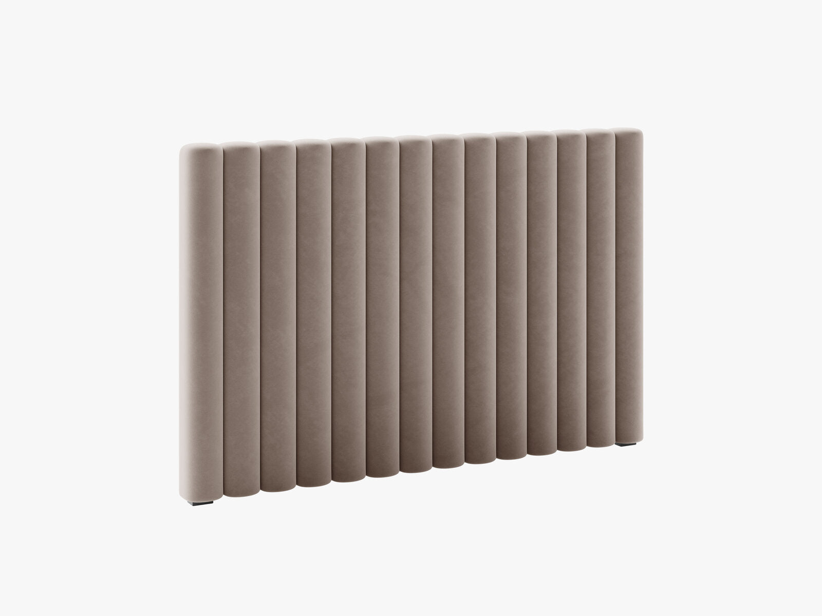 Micadoni Mistero Samtiger Kopfteil 80 cm Samt Paris Warmes Grau 140x95