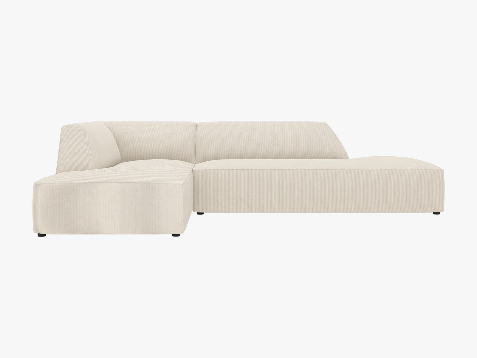 Micadoni Ecksofa Ruby 4-Sitzer Links Kord Scala Helles Beige