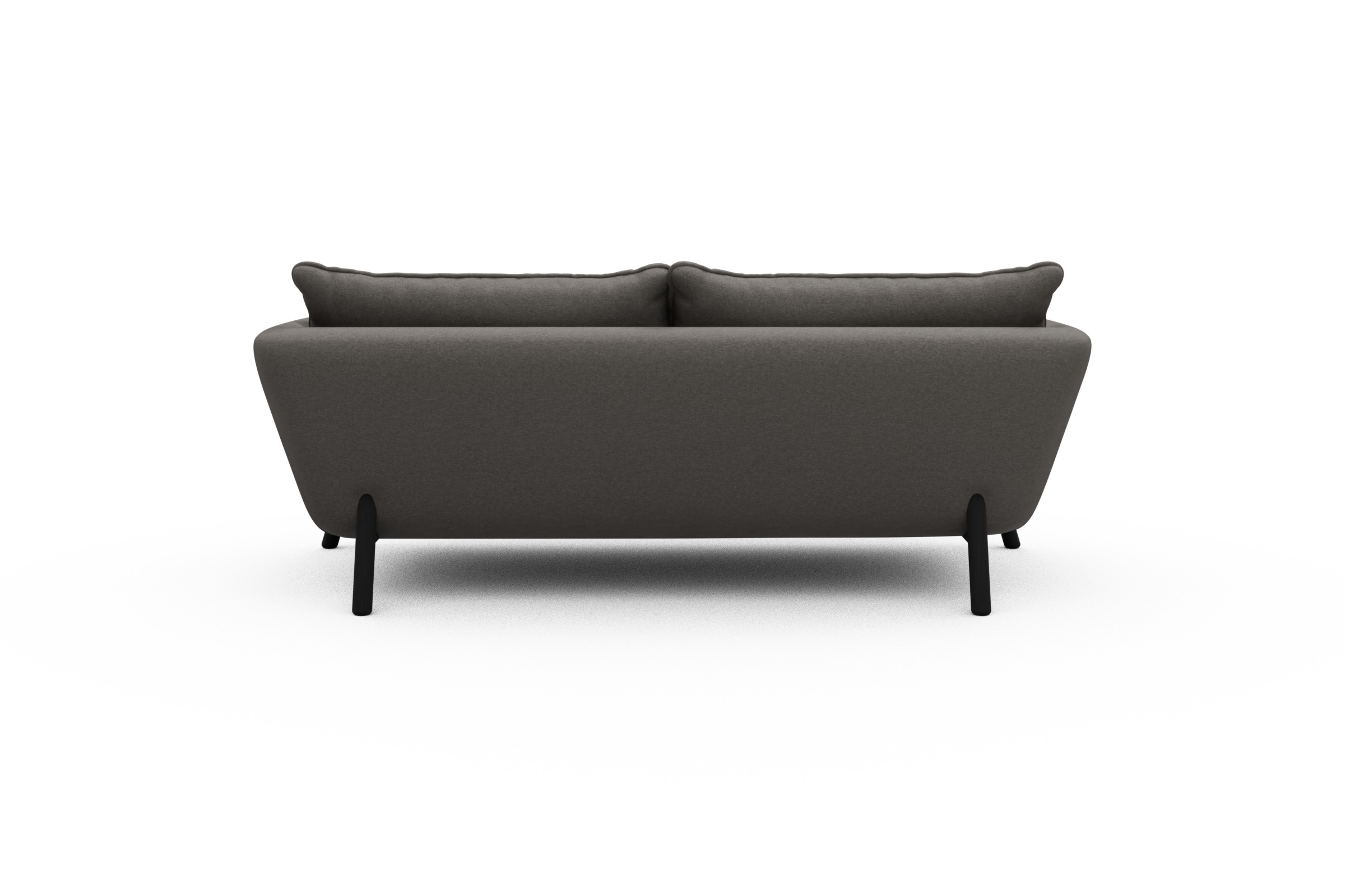 Sofa Emil PREMIUM 2-Sitzer Beinfarbe Eiche Schwarz Satya-Taupe