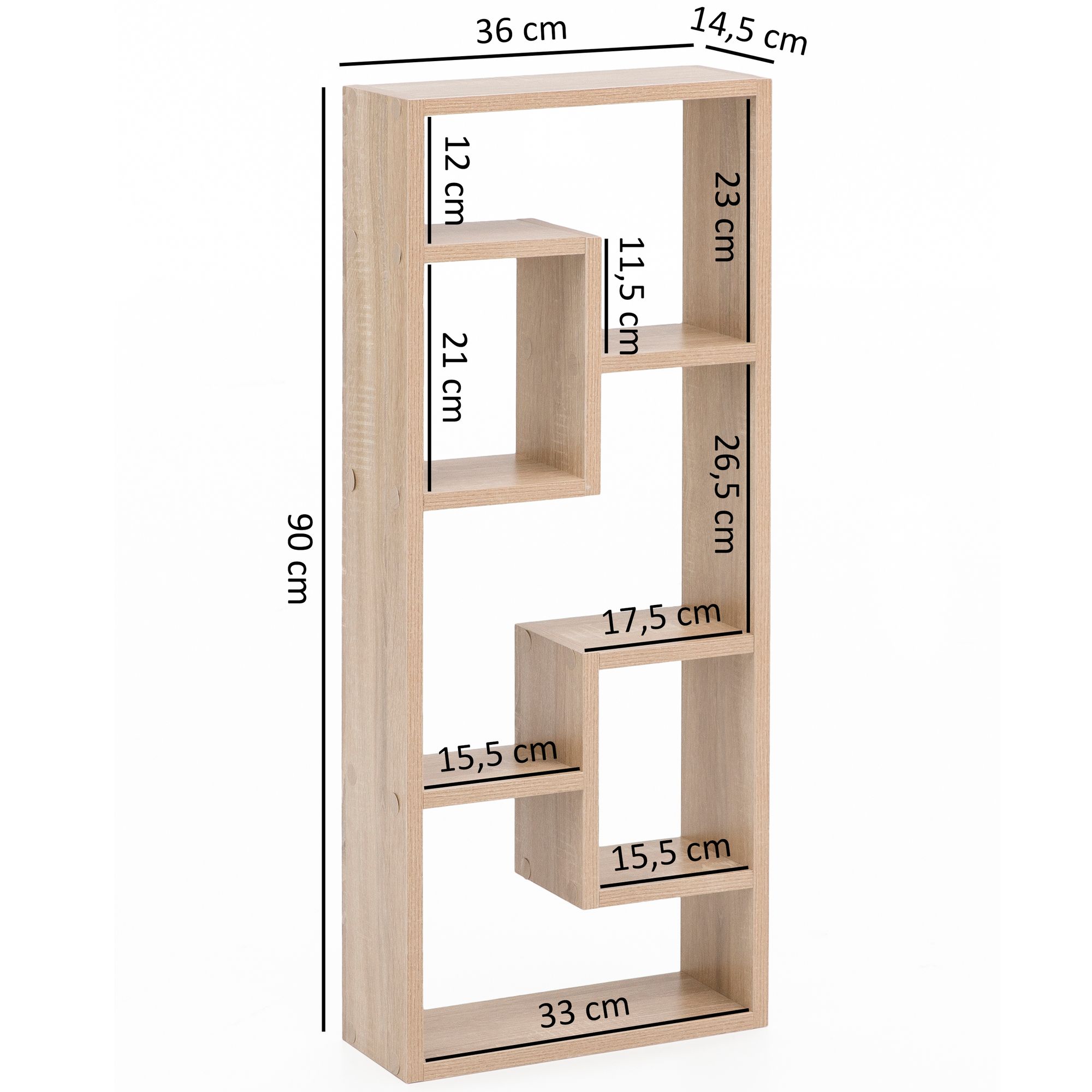 Wandregal Farstad Sonoma 36 × 14,5 × 90 cm