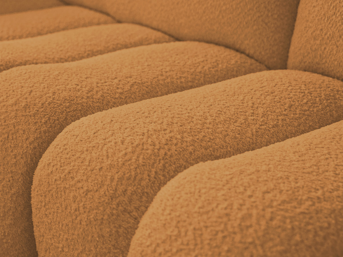 Bobochic Azra Ecksofa 319 × 178 cm Bouclé-Stoff Gelb Ecke links