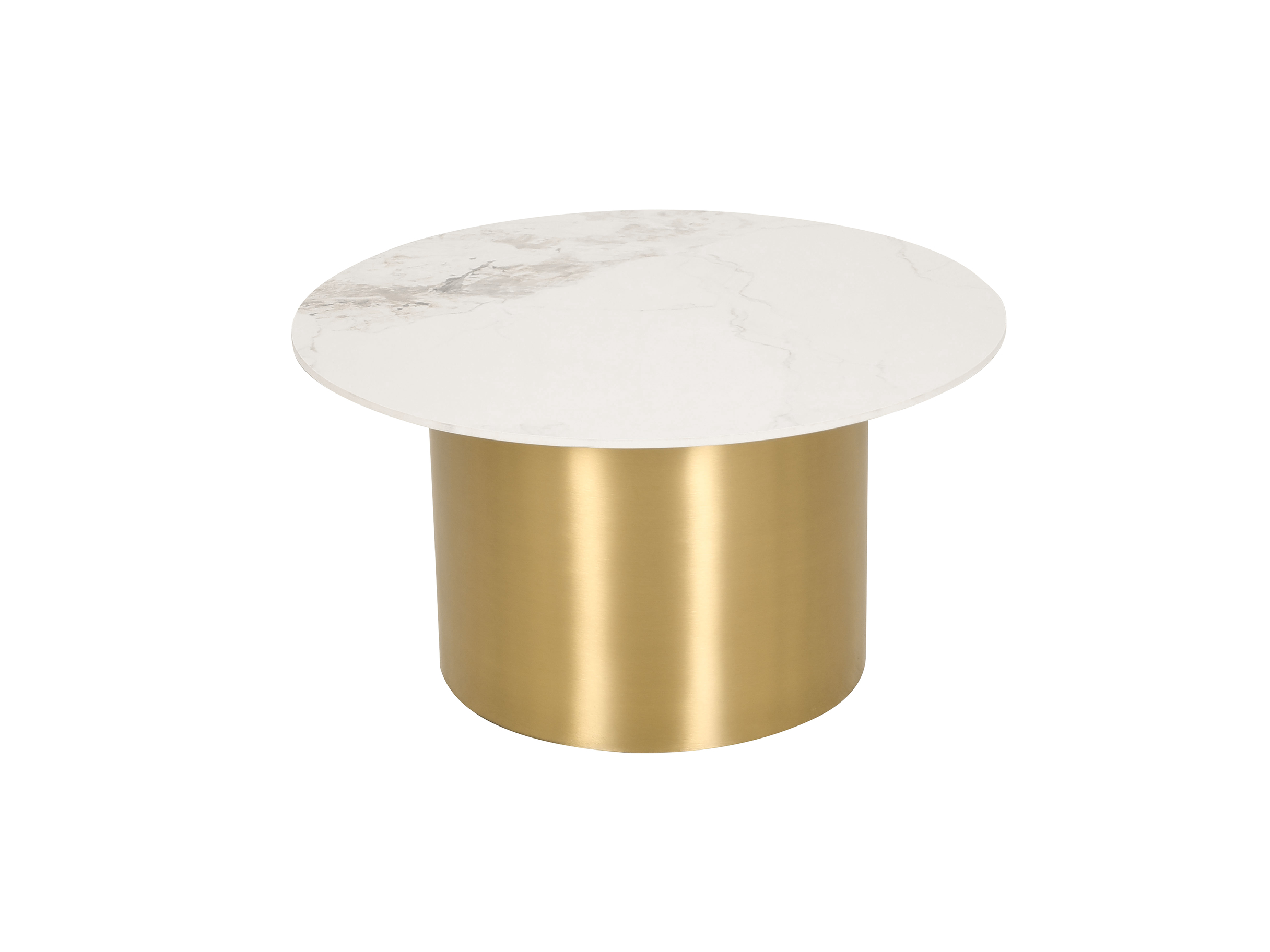 Livin Hill Couchtisch Set Modig Goldene Beine, weiße Tischplatte M53