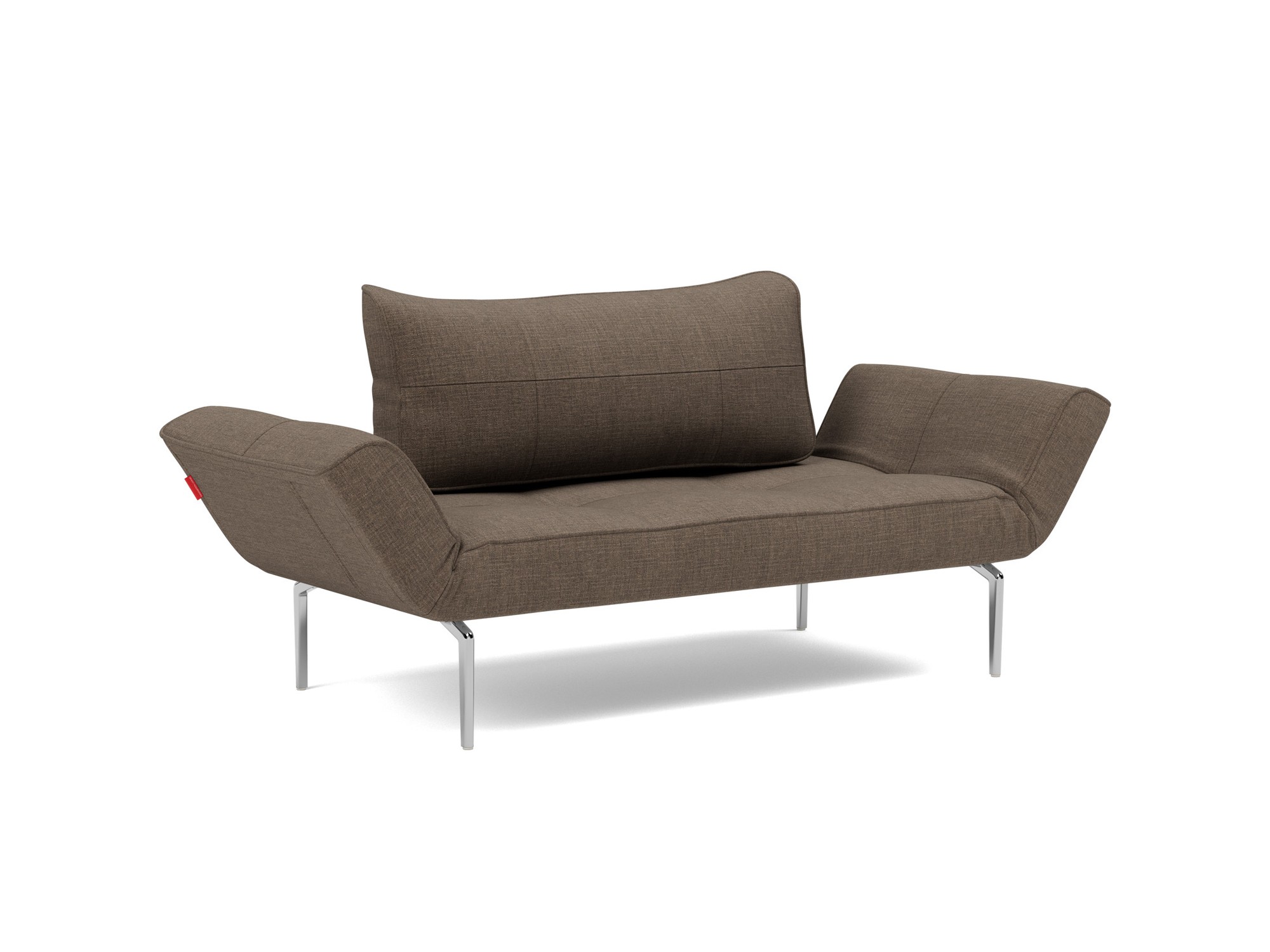 Tagesbett Zeal Chenille Esina 411-Cedar-Brown Beine Straw Aluminium