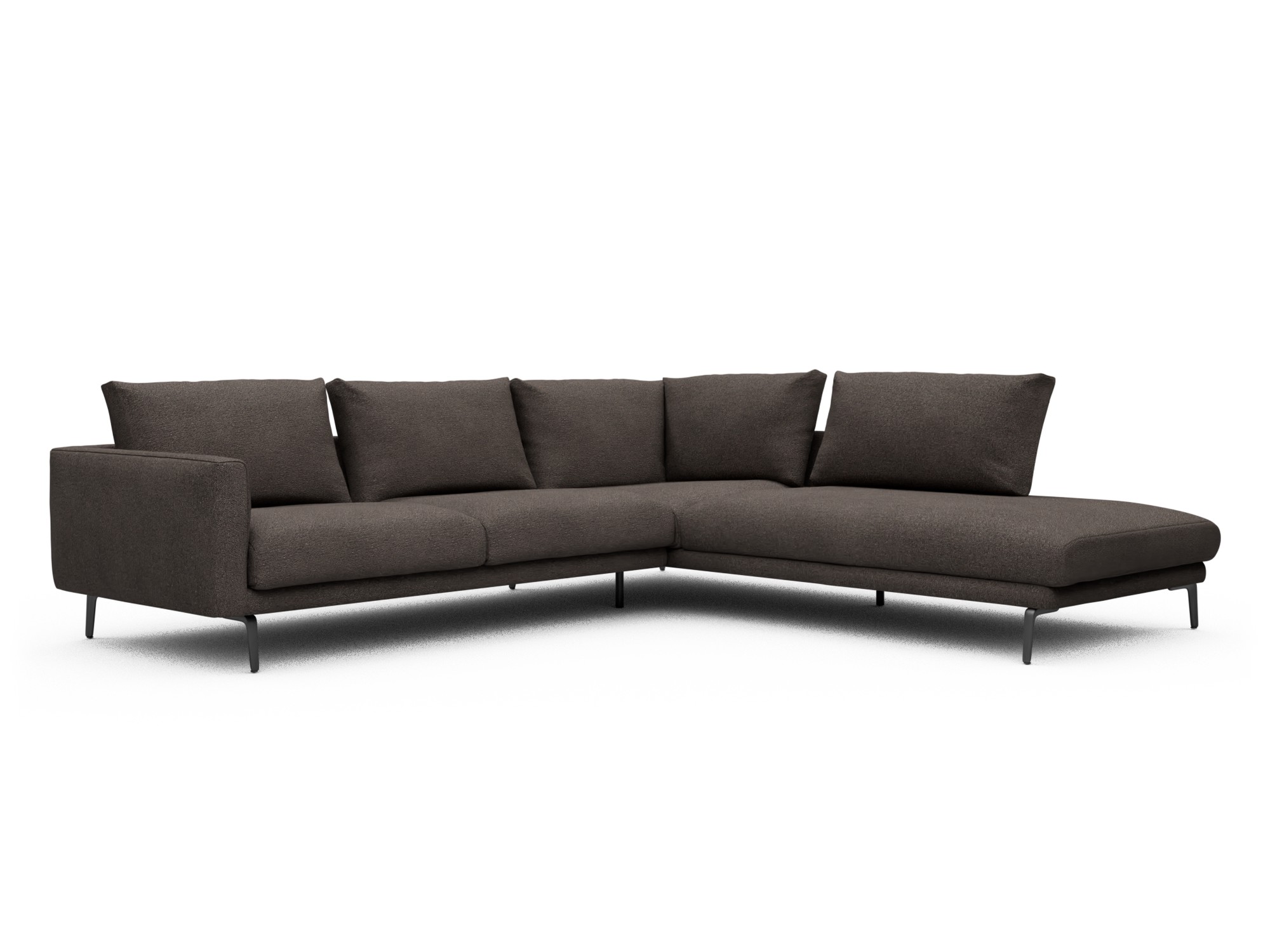Skandi Home Ecksofa Karl Relax-Ecke rechts mit 2,5-Sitzer Boucle-Taupe moebelfaktor