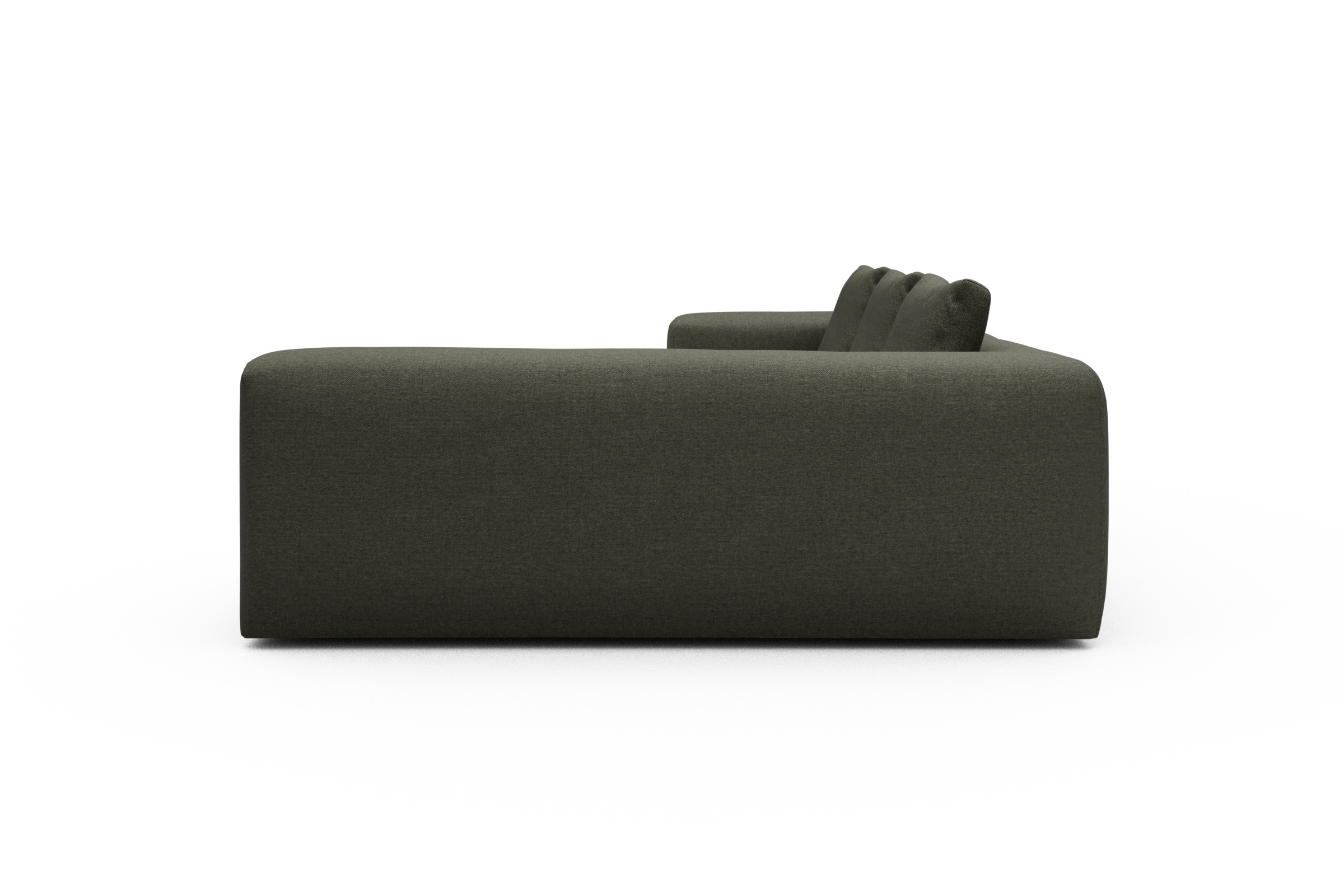 Ecksofa Fred 2x 2,5-Sitzer rechts offen Sama-Winter-Moss