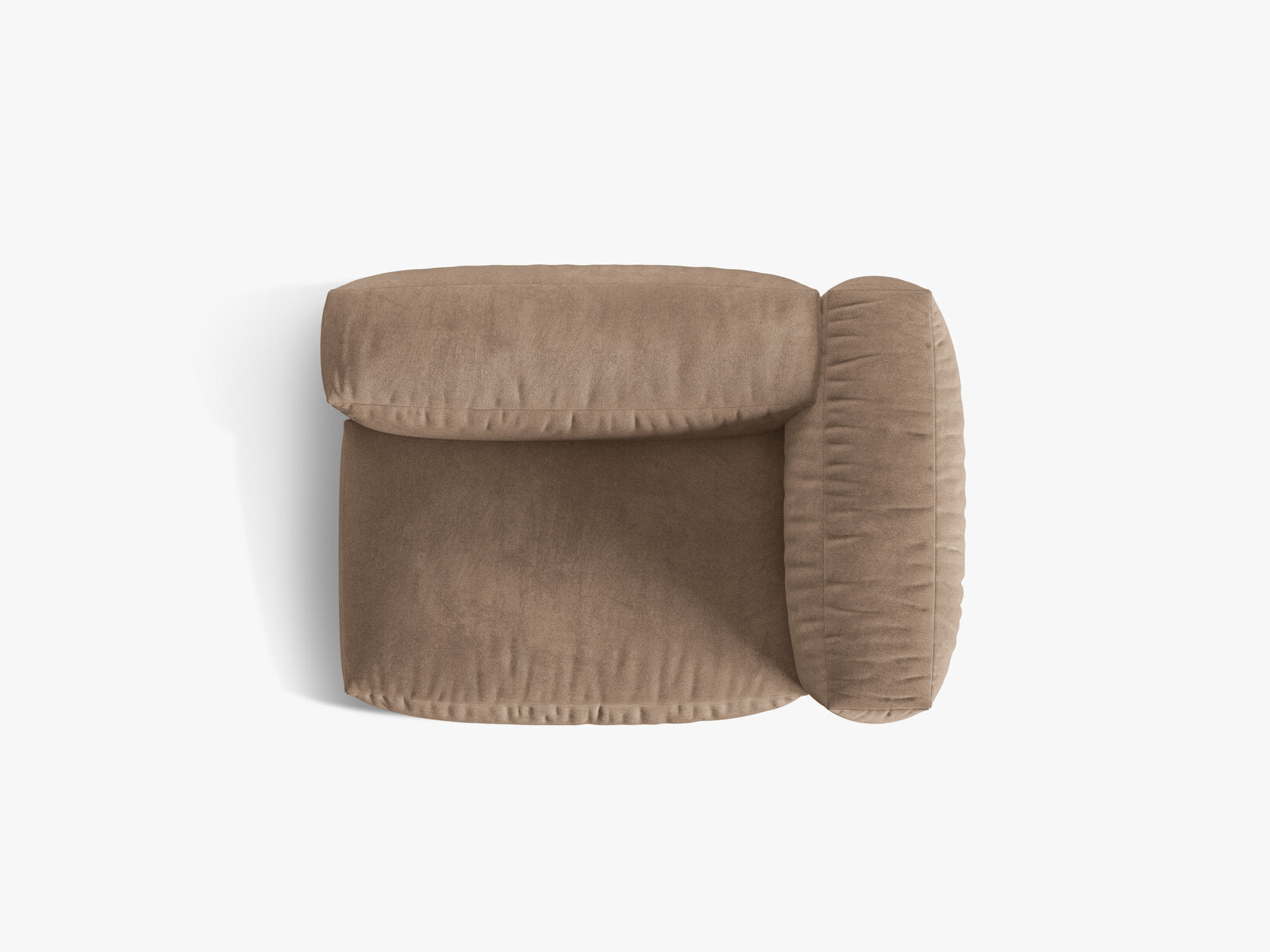 Micadoni Eckmodul Martina 1-Sitzer Rechts Samt Vogue Dunkelbeige