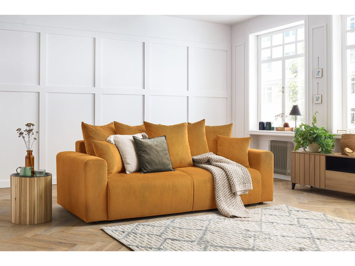 Bobochic Envy Sofa 3-Sitzer Cordsamt Gelb