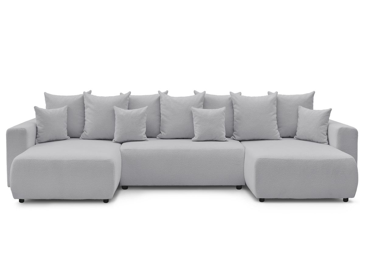 Bobochic Envy Wohnlandschaft Bouclé-Stoff Hellgrau