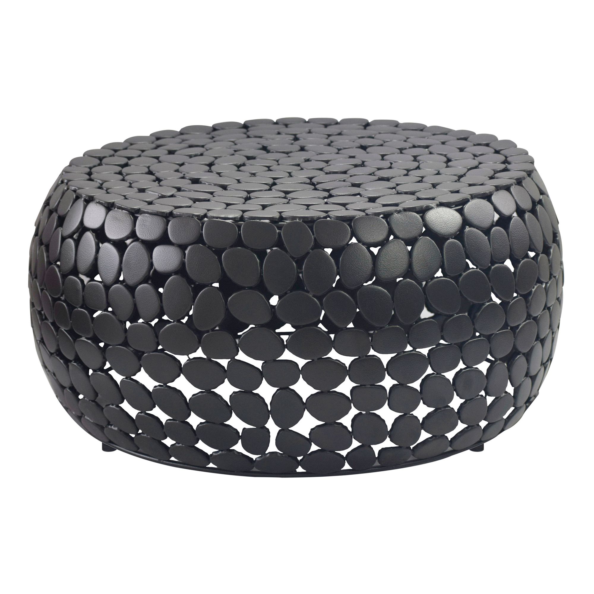 Couchtisch Neskollen Aluminium Schwarz Ø 66 cm