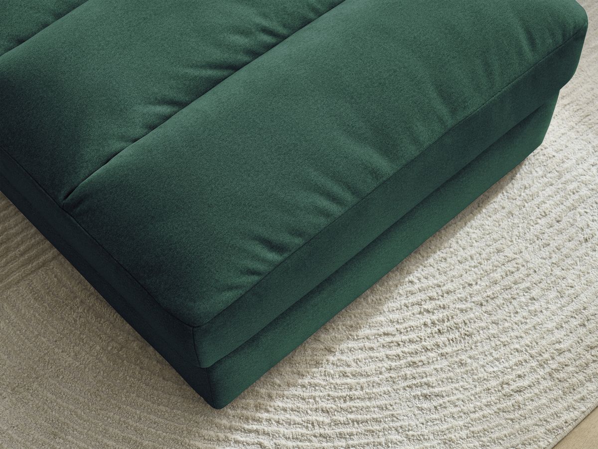 Bobochic Sierra Pouf Samt Dunkelgrün