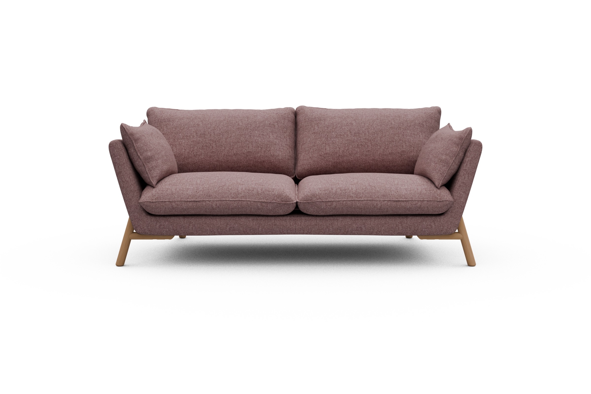 Skandi Home Sofa Emil 2-Sitzer Beinfarbe Eiche Natur Sama-Flamingo moebelfaktor