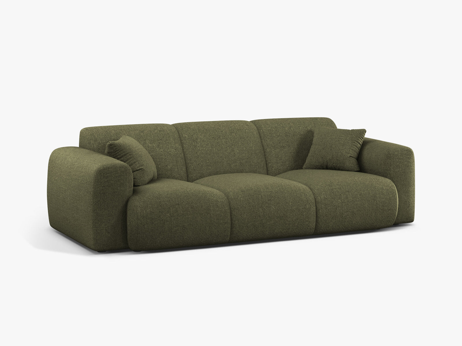 Micadoni Sofa Molino 3-Sitzer Chenille Eden Grün