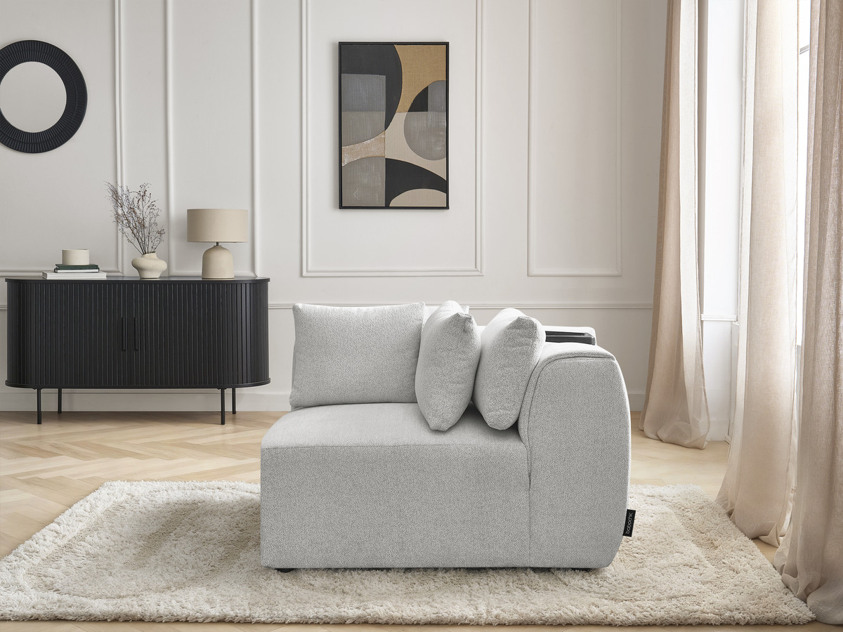 Bobochic Jana Eckmodul Melange-Stoff Hellgrau