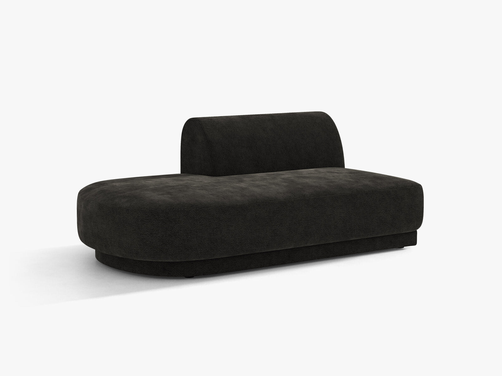 Micadoni 2-Sitzer Sitzmodul offen Miley Links Chenille Eden Anthrazit