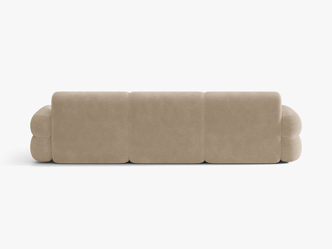 Micadoni Neo Ecksofa 4-Sitzer Rechts Chenille Golden Dunkelbeige