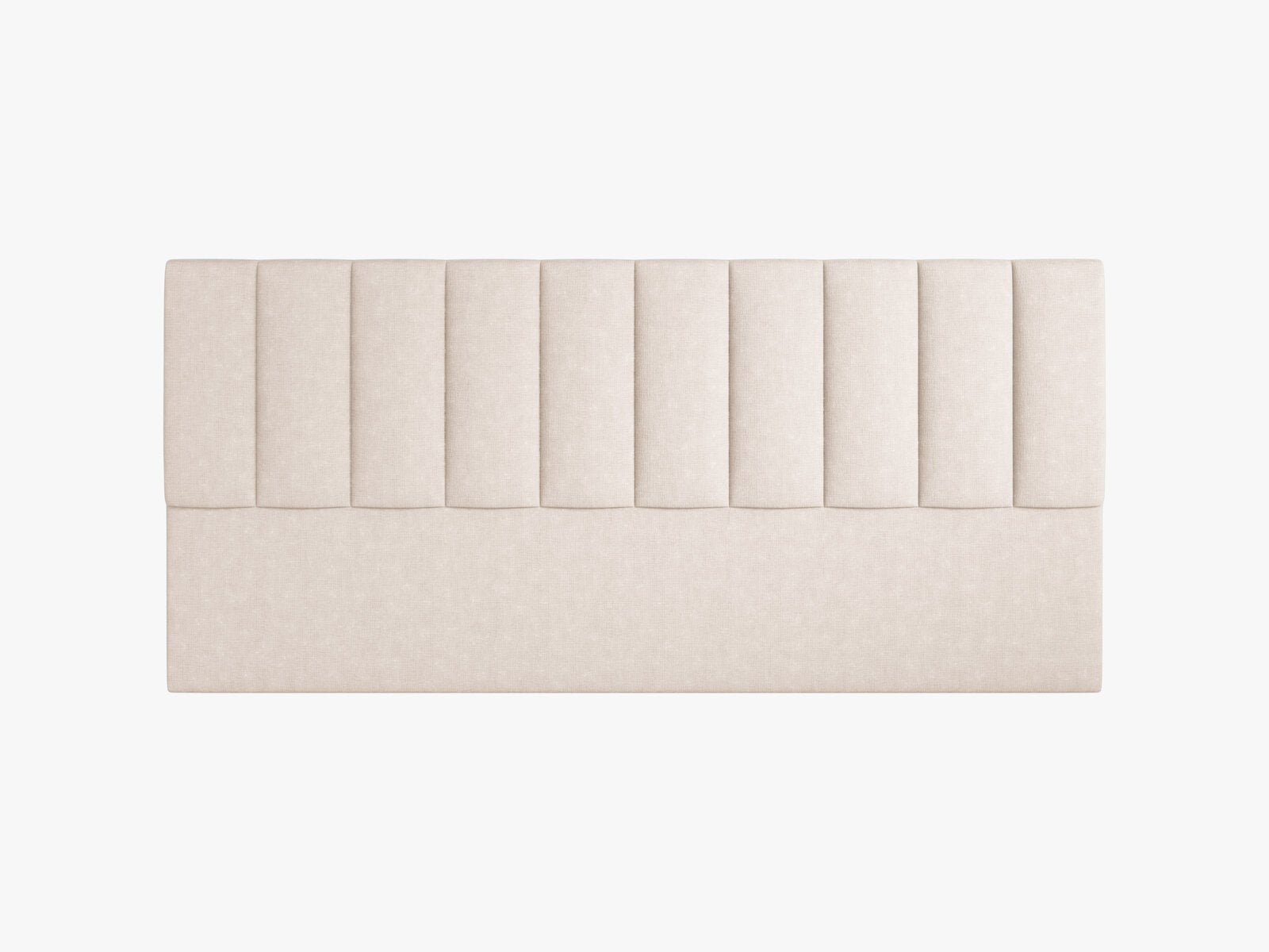 Micadoni Marl Samtiger Kopfteil 140 cm (H 95 cm) Strukturierter Stoff Liberty Beige 200x95