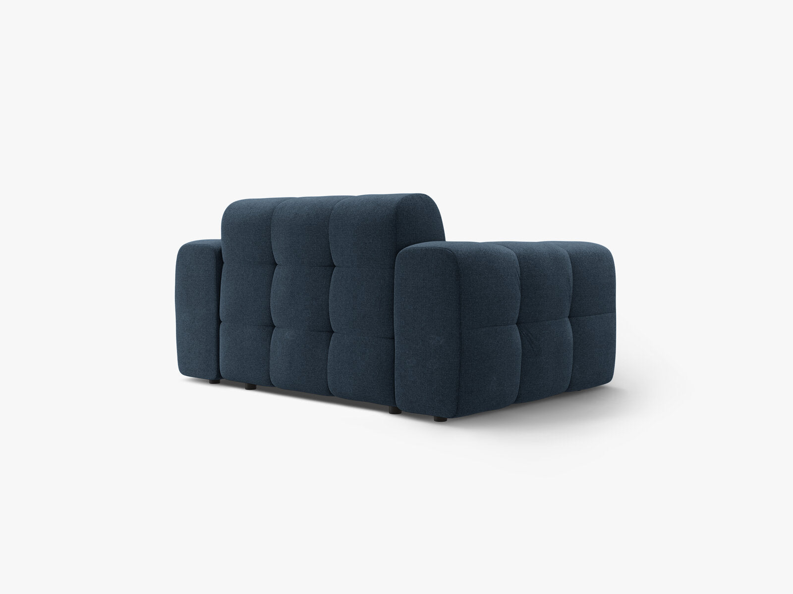 Micadoni Sofa Kendal 2-Sitzer Strukturierter Stoff Marineblau