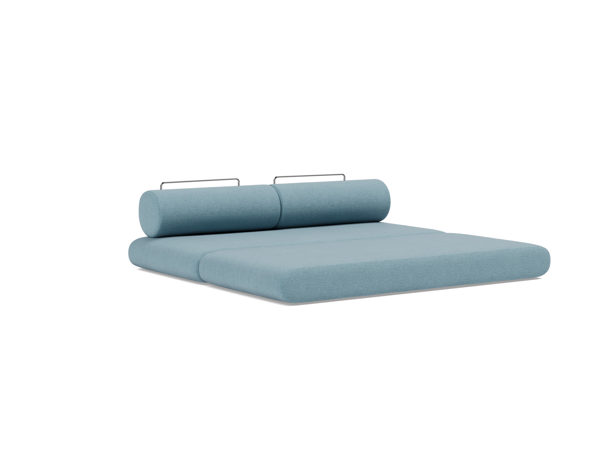 Tagesbett Circlus mit Rückenrollen Flachgewebe Mixed Dance 525-Light-Blue