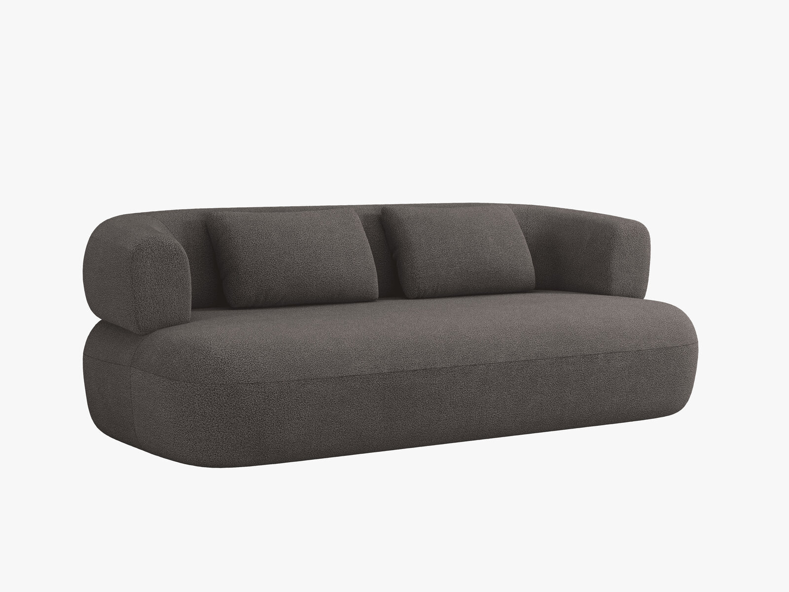Micadoni Sofa Jenny 2-Sitzer Boucle Now or Never Grau