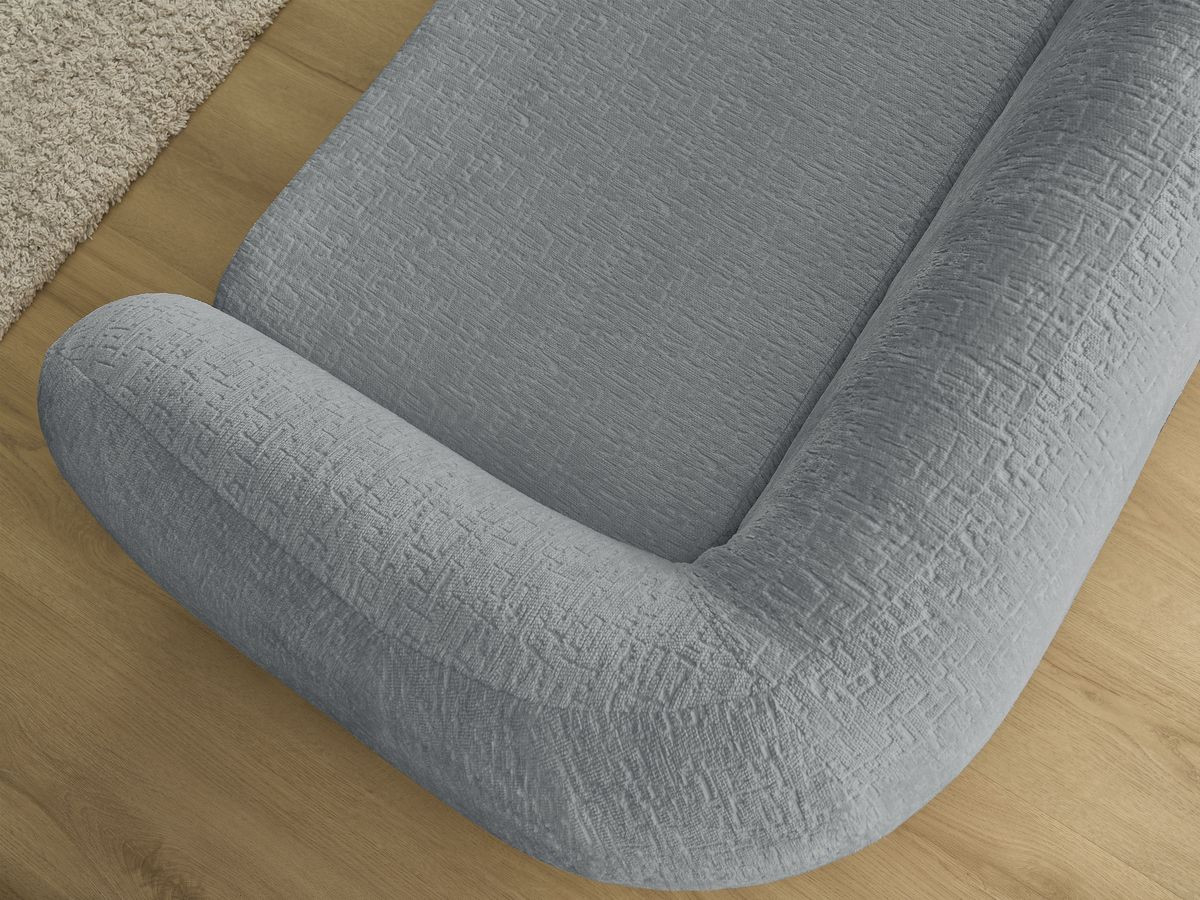 Bobochic Neyo Schlafsofa 3-Sitzer Strukturstoff Dunkelgrau
