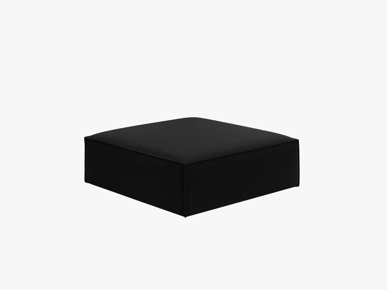 Micadoni Hocker Kaelle 1-Sitzer Samt Bluvel Schwarz