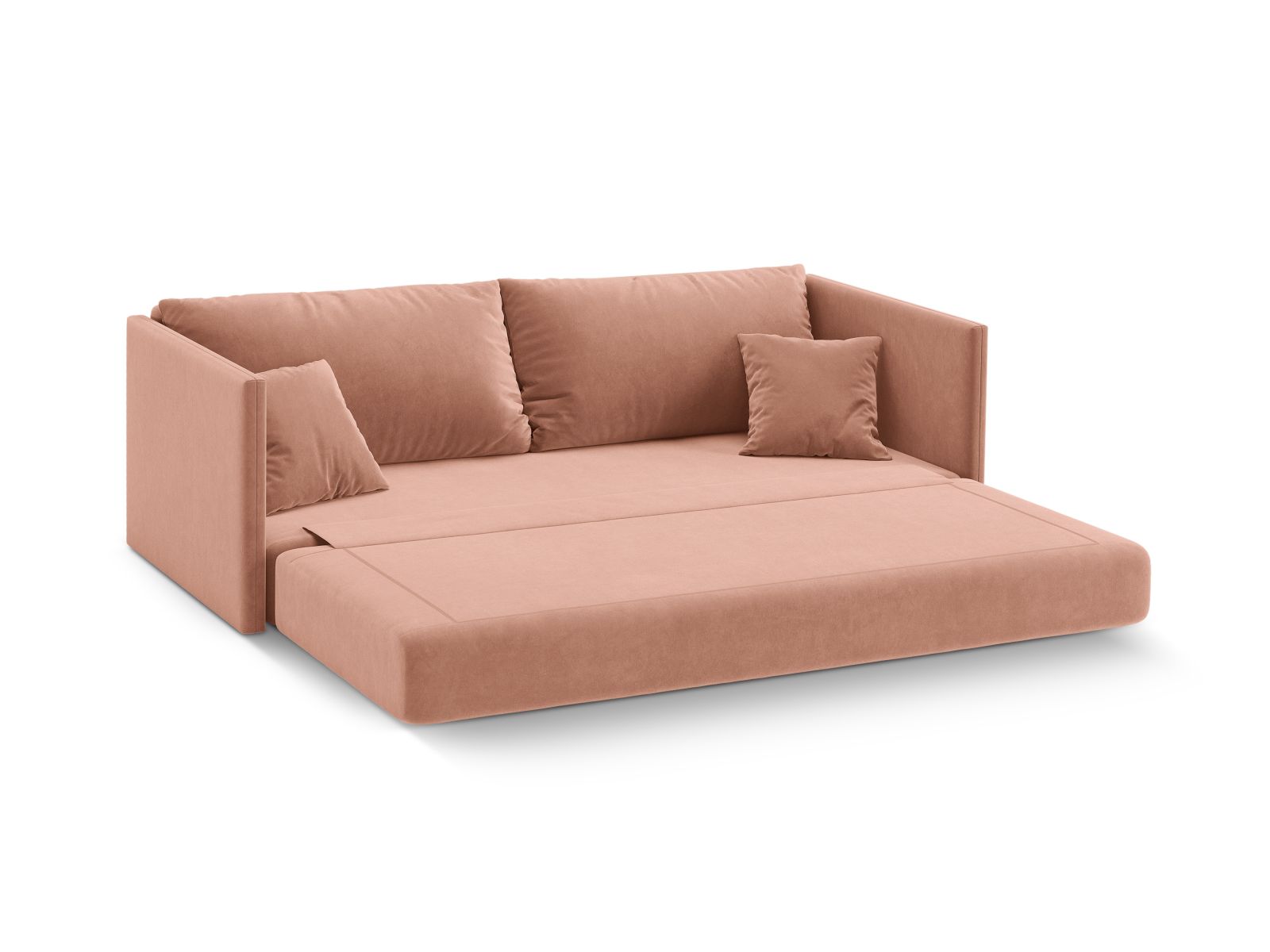Cosmopolitan Design Schlafsofa Shannon 3-Sitzer Samt Salvador Rosa
