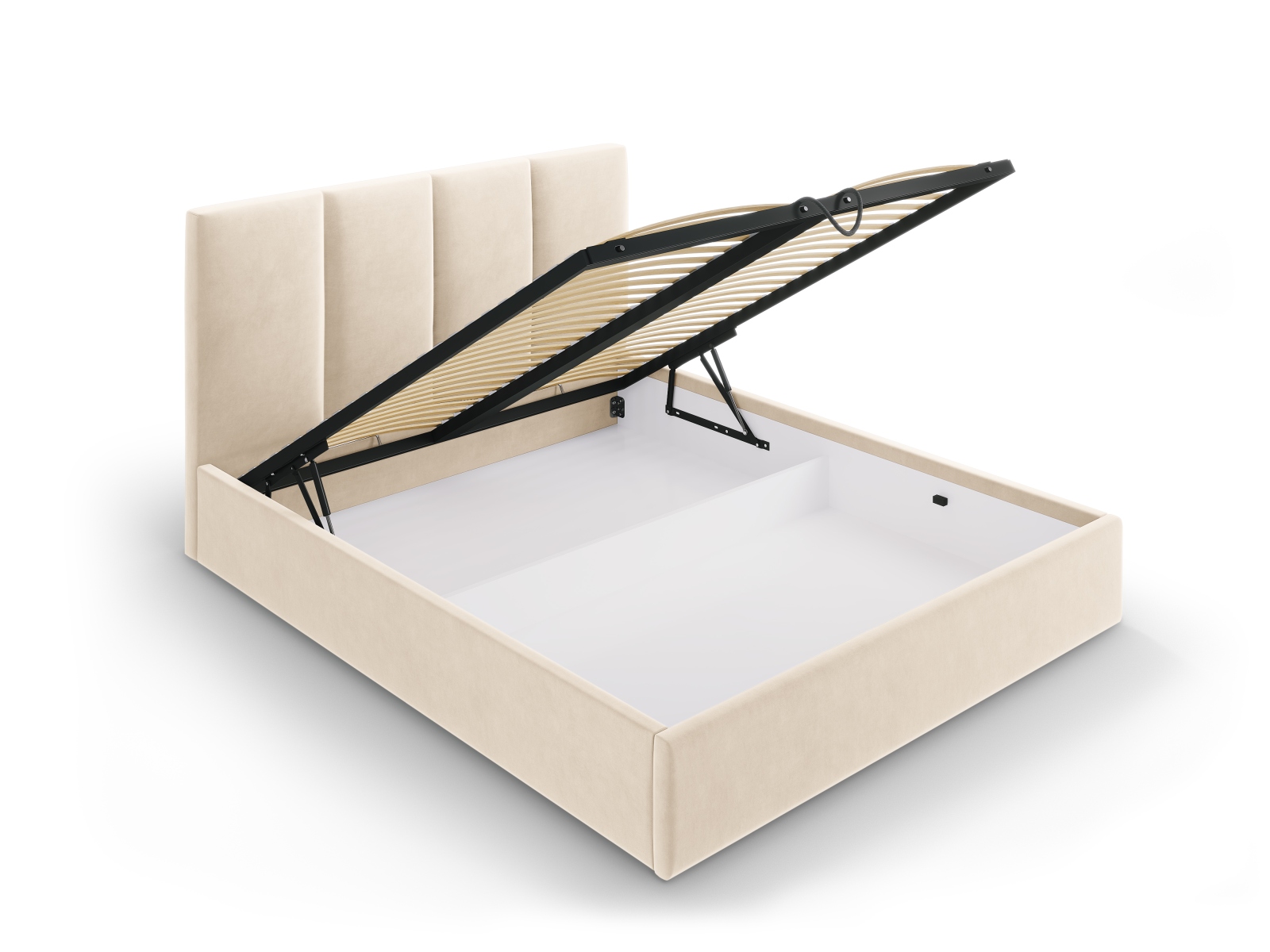 Micadoni Bett Pyla Samt Beige 160x200