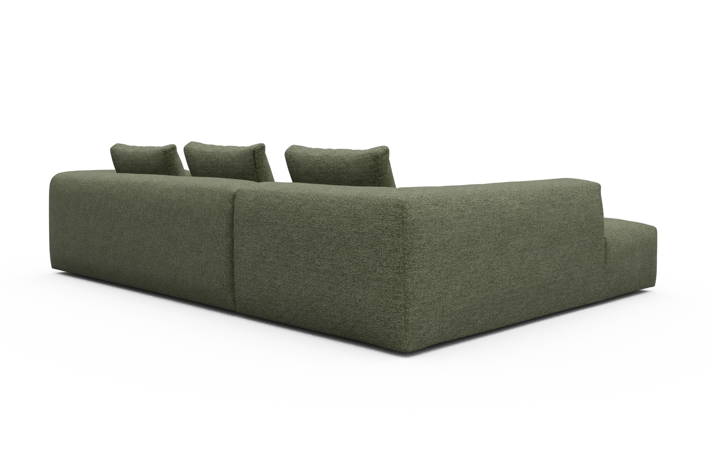 Ecksofa Fred Relax-Ecke links mit 2,5-Sitzer Carreno-Vivid-Green