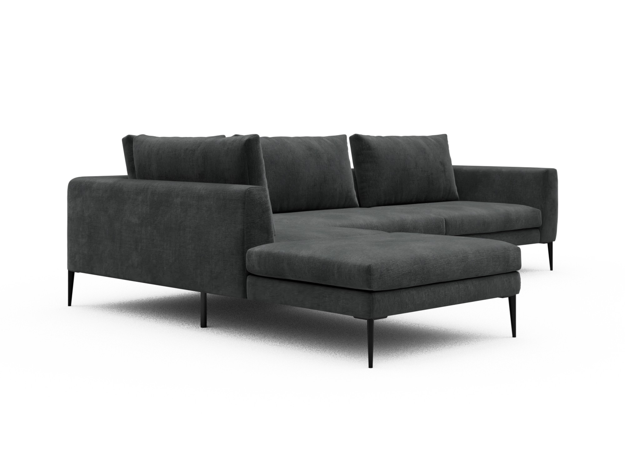 Skandi Home Ecksofa Paul Relax-Ecke links mit 3-Sitzer Smooth-Deep-Warm-Grey moebelfaktor
