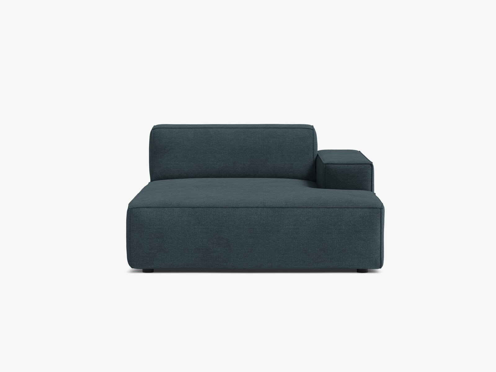 Micadoni Jodie Chaiselongue Rechts Strukturierter Stoff Liberty Dunkelpetrol