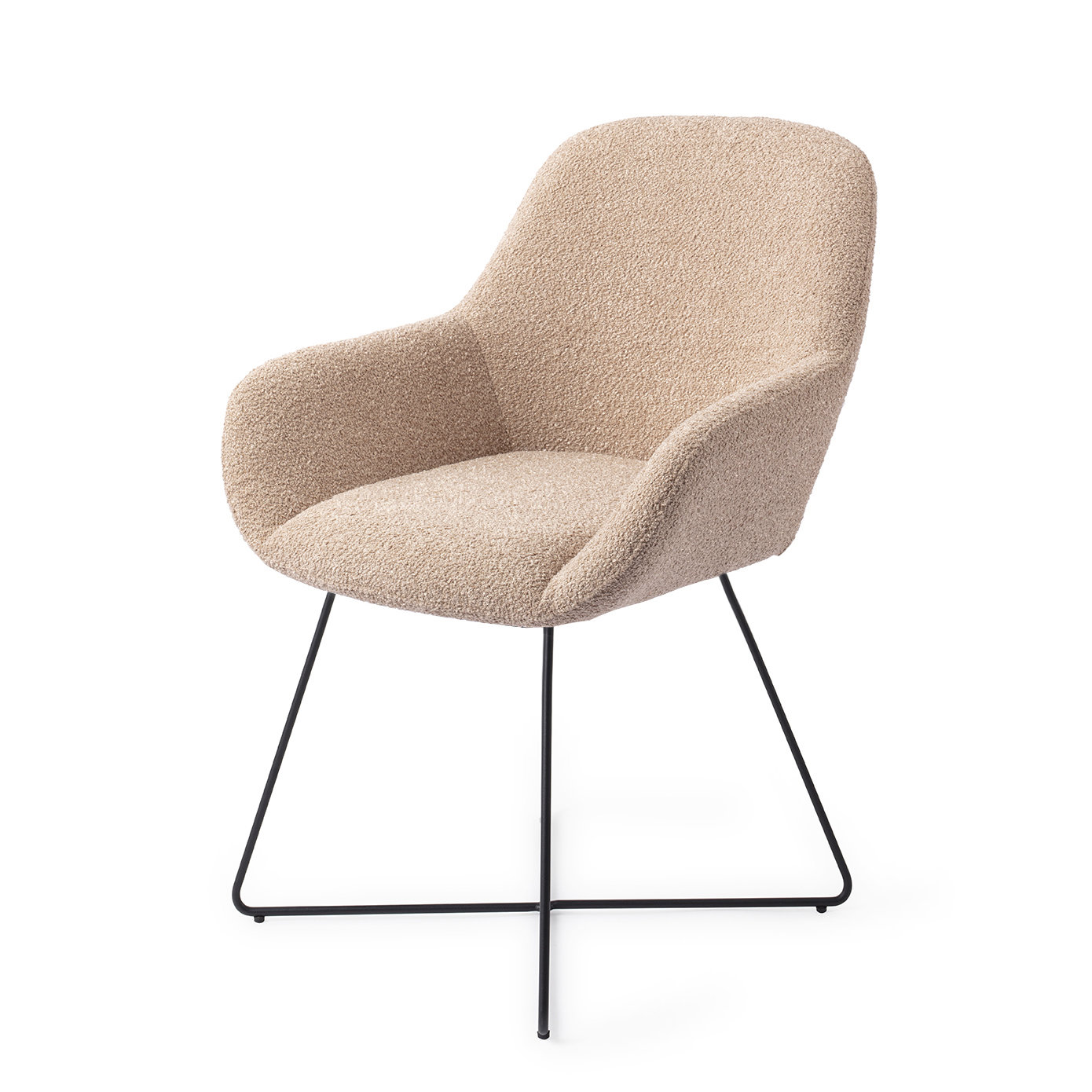 Jesper Home Esszimmerstuhl Kushi Flax Relax Cross Schwarz