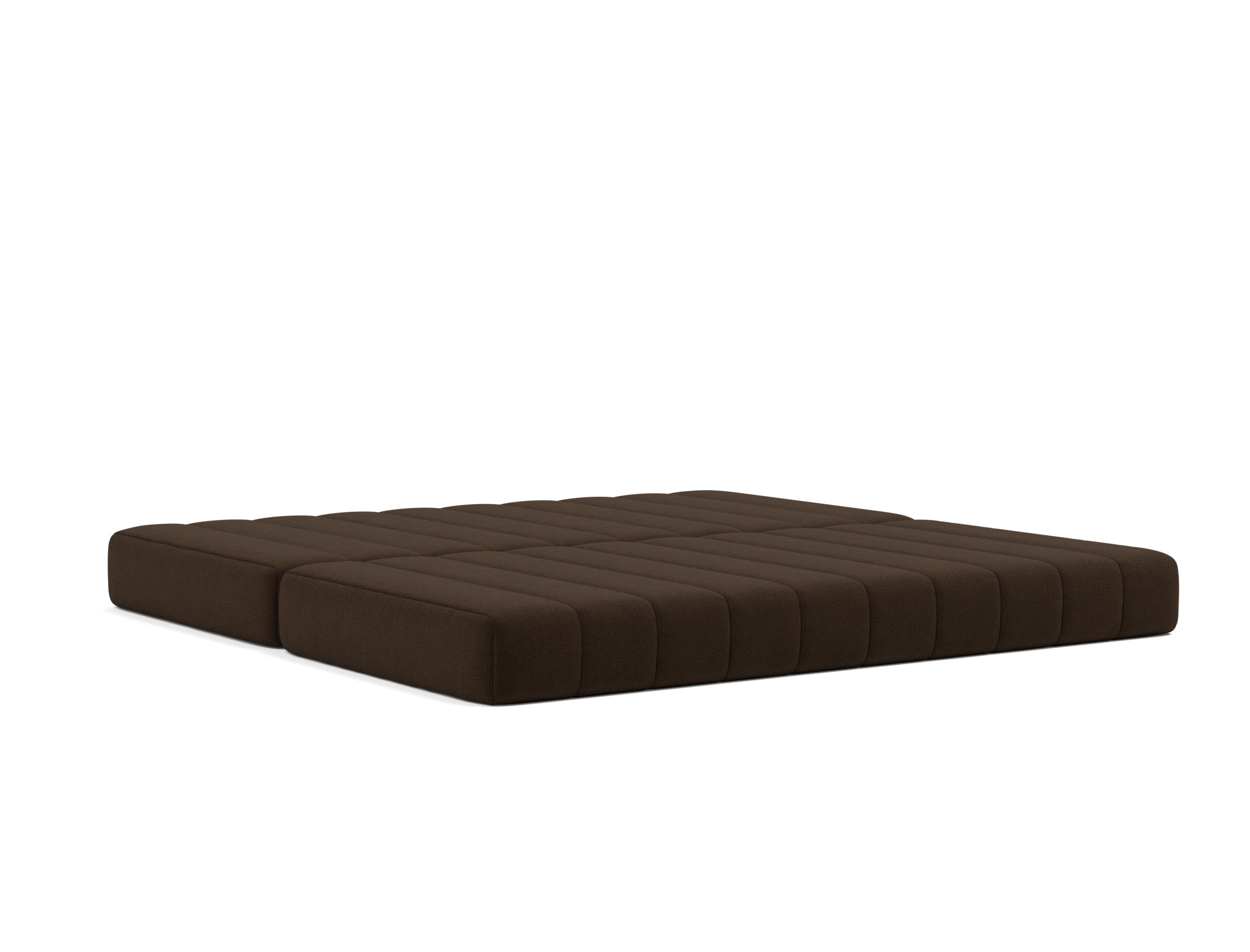Schlafsofa CozyPad mit Armlehnen Strukturierter Stoff Taura 358-Chocco