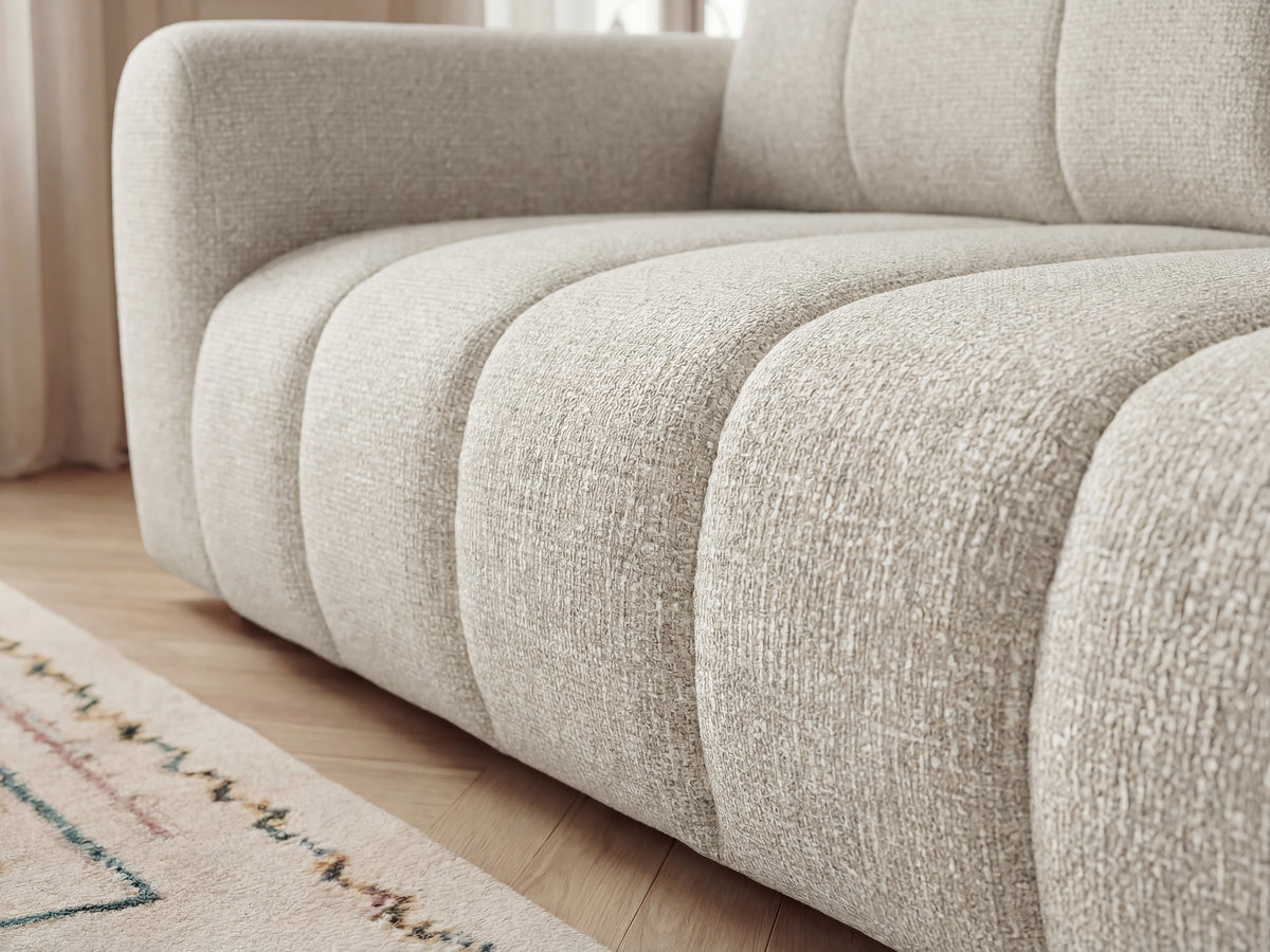 Bobochic Nesty Sofa 3-Sitzer Melange-Stoff Beige