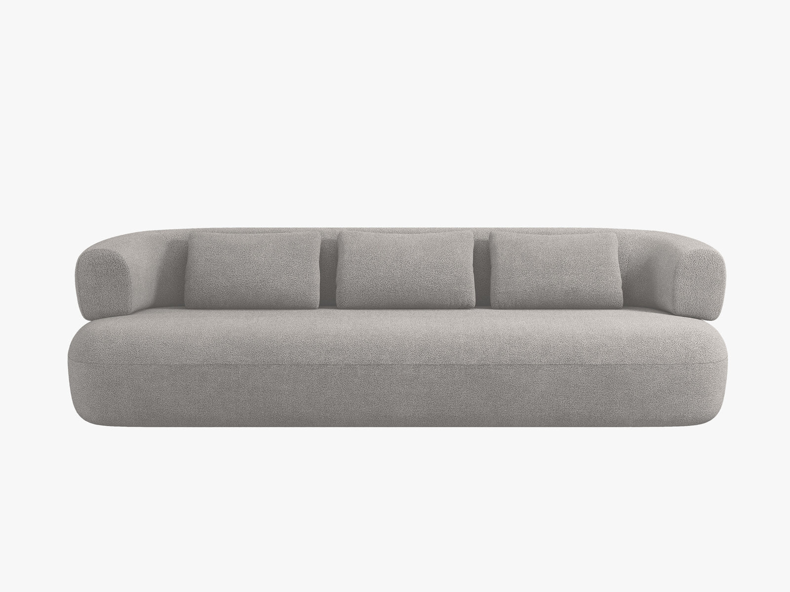 Micadoni Sofa Jenny 3-Sitzer Boucle Now or Never Hellgrau