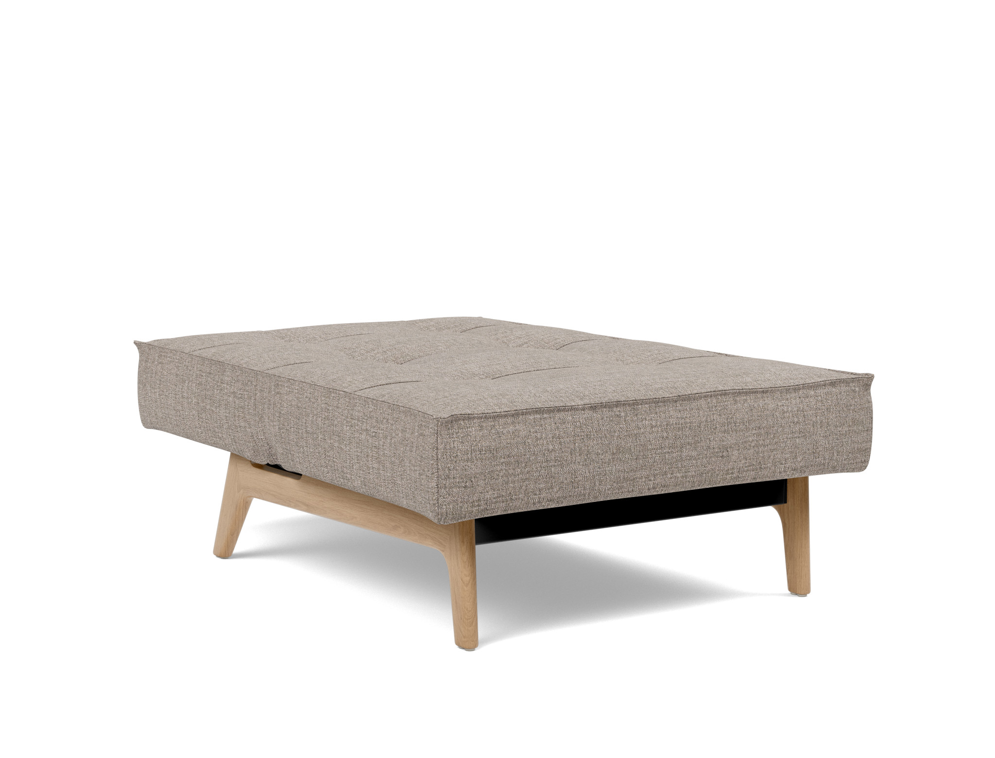 Sessel Splitback Chenille Yuveno 472-Warm-Grey Beine Eiche