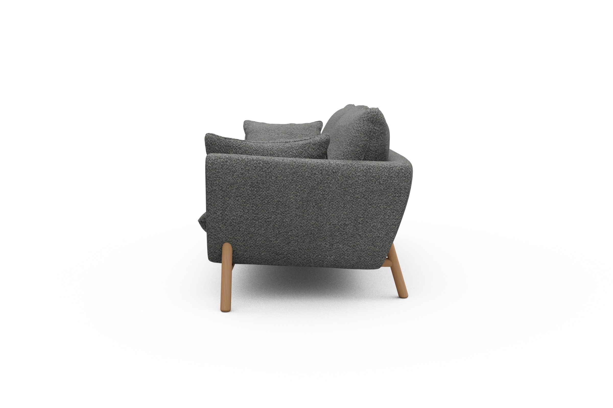 Sofa Emil 3-Sitzer Beinfarbe Eiche Natur Vanora-Warm-Grey