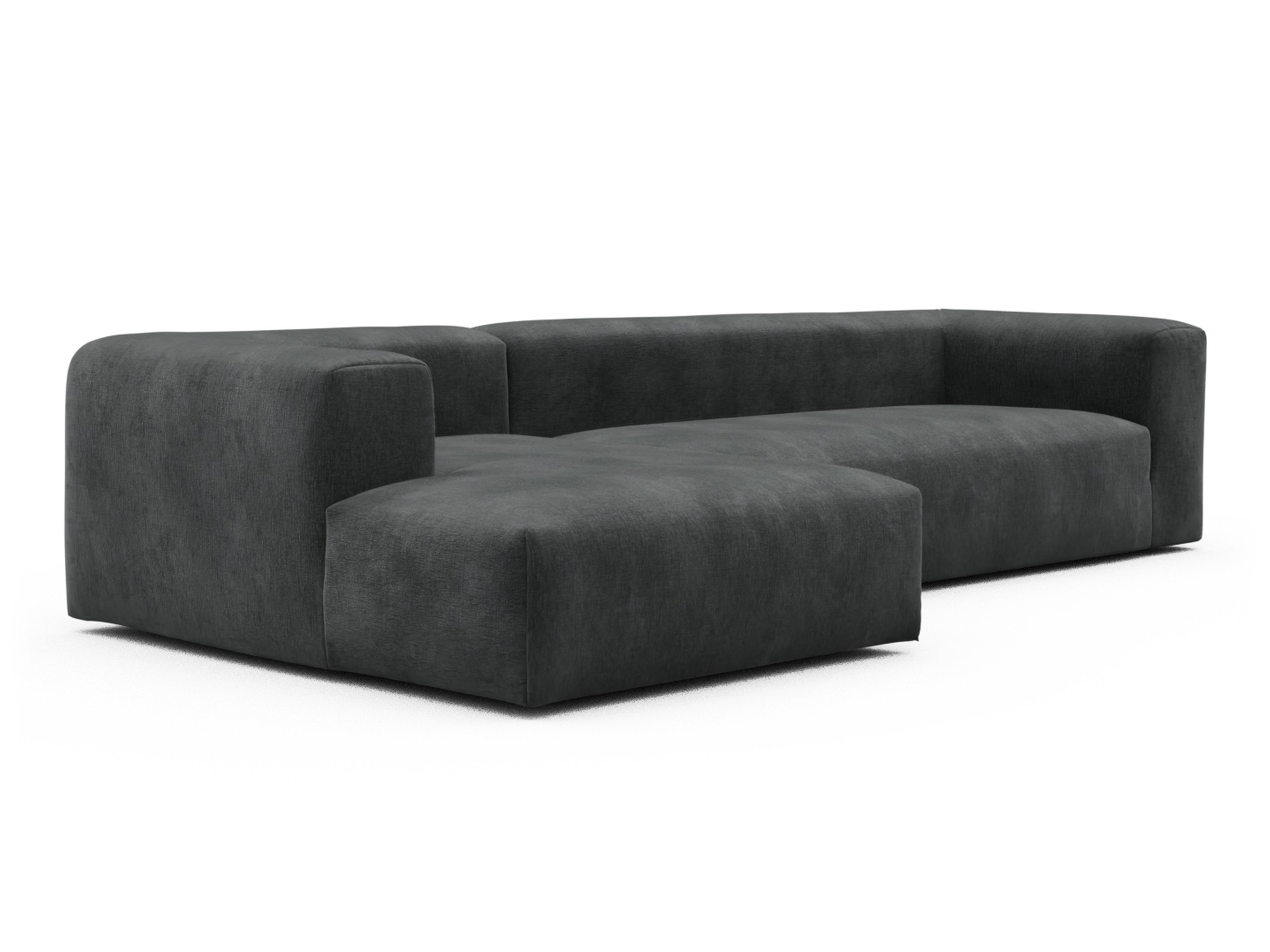Skandi Home Ecksofa Fred Chaiselongue links mit 2,5-Sitzer Smooth-Deep-Warm-Grey moebelfaktor