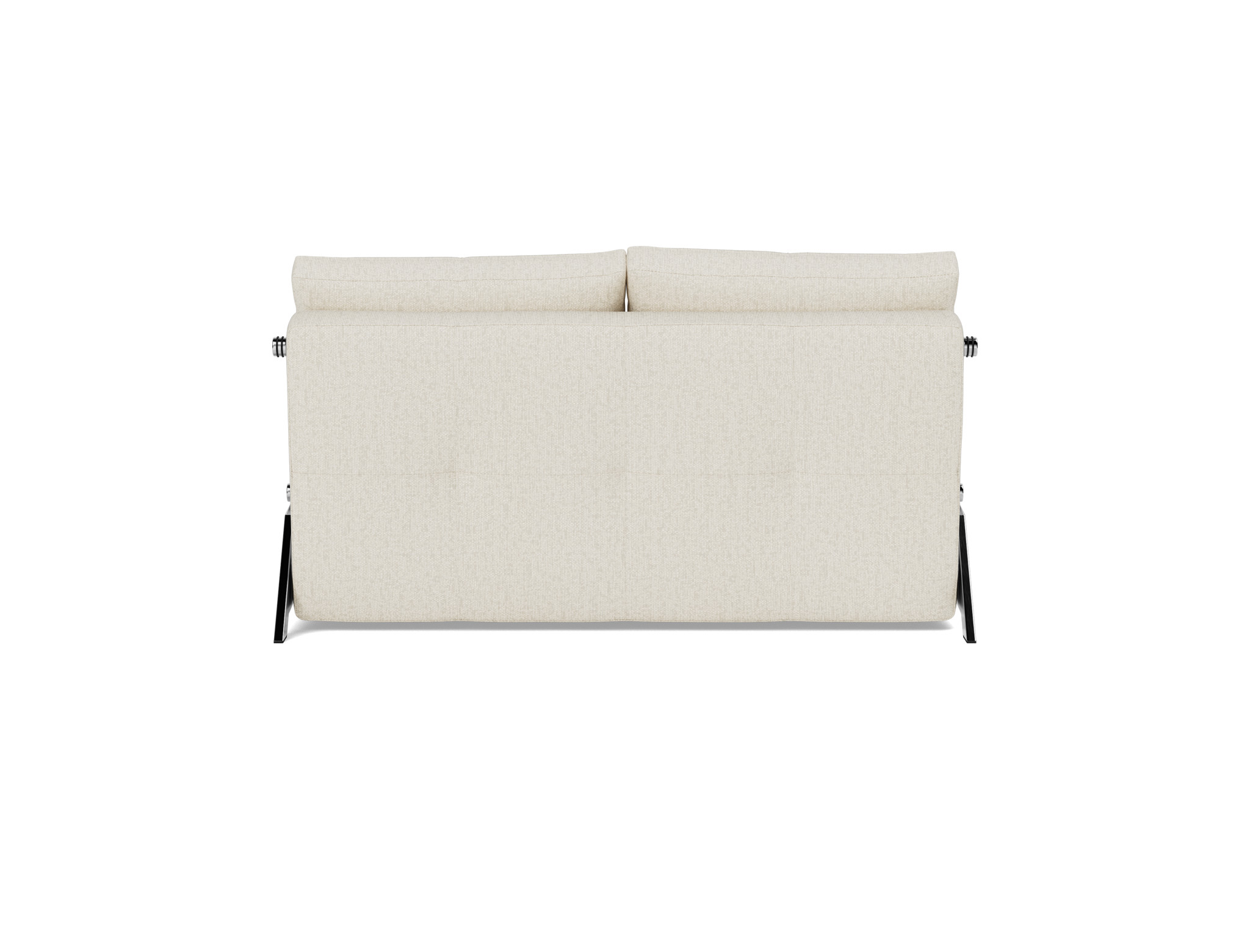 Schlafsofa Cubed 140 Boucle Skandi 531-Off-White Beine Chrom