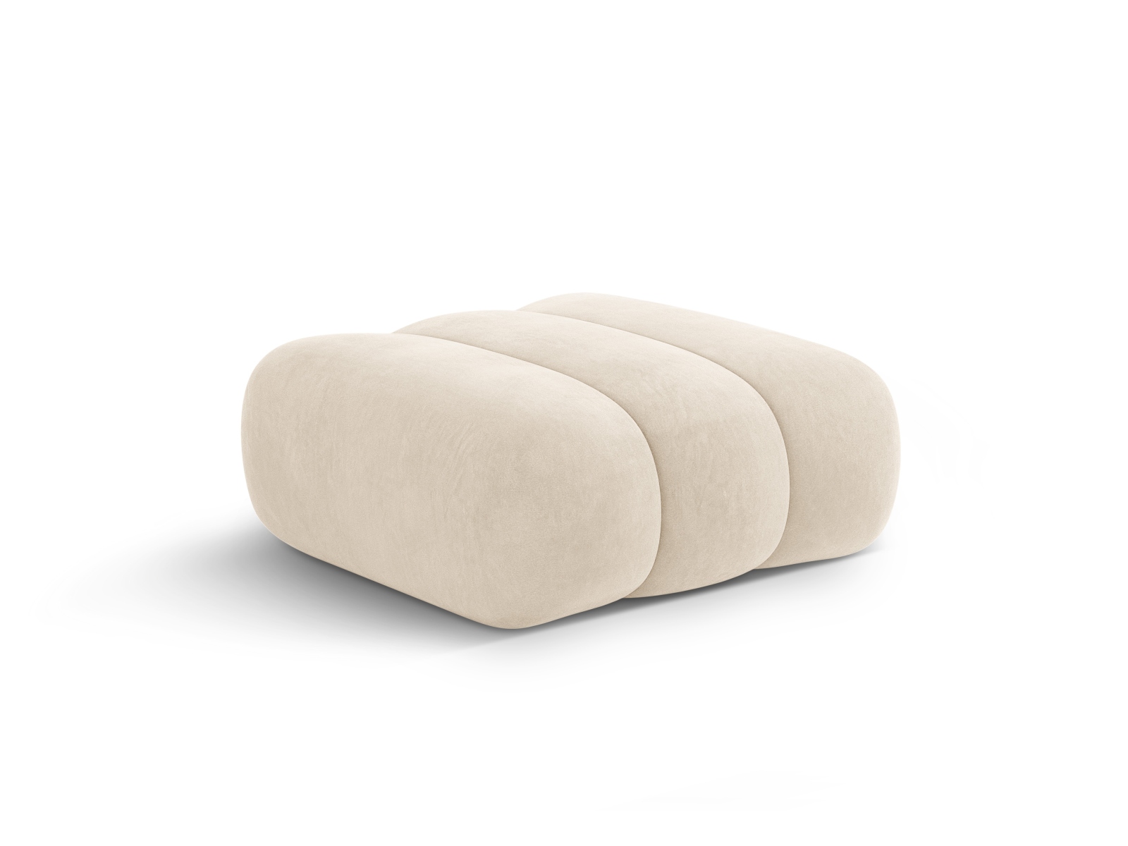 Cosmopolitan Design Pouf Koge Samt Vogue Helles Beige