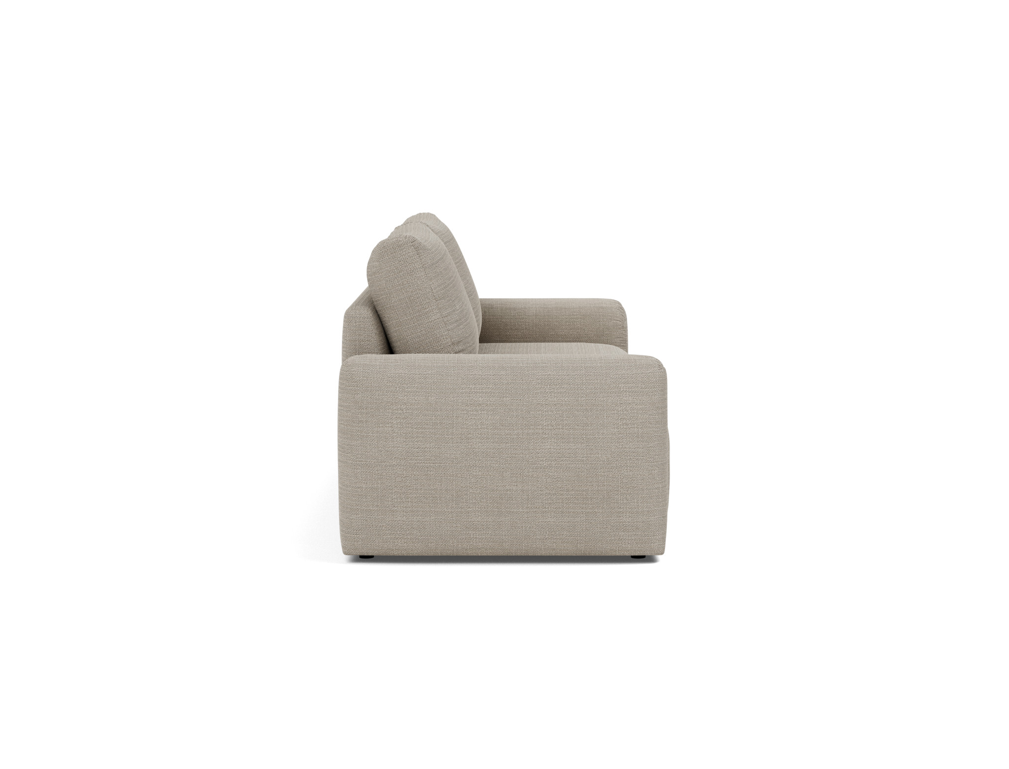 Schlafsofa Norum mit Chunky-Armlehnen Strukturierter Stoff Kenya 579-Gravel