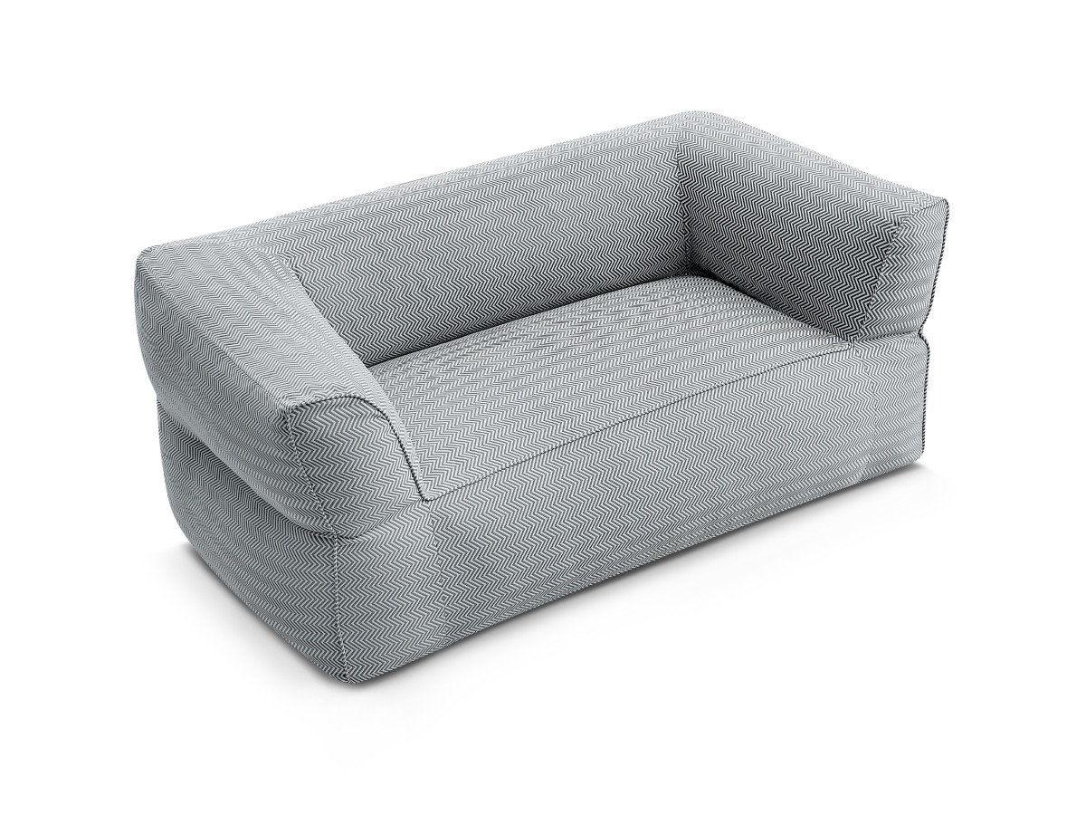 Bobochic Nour Gartensofa 2-Sitzer Stoff Schwarz