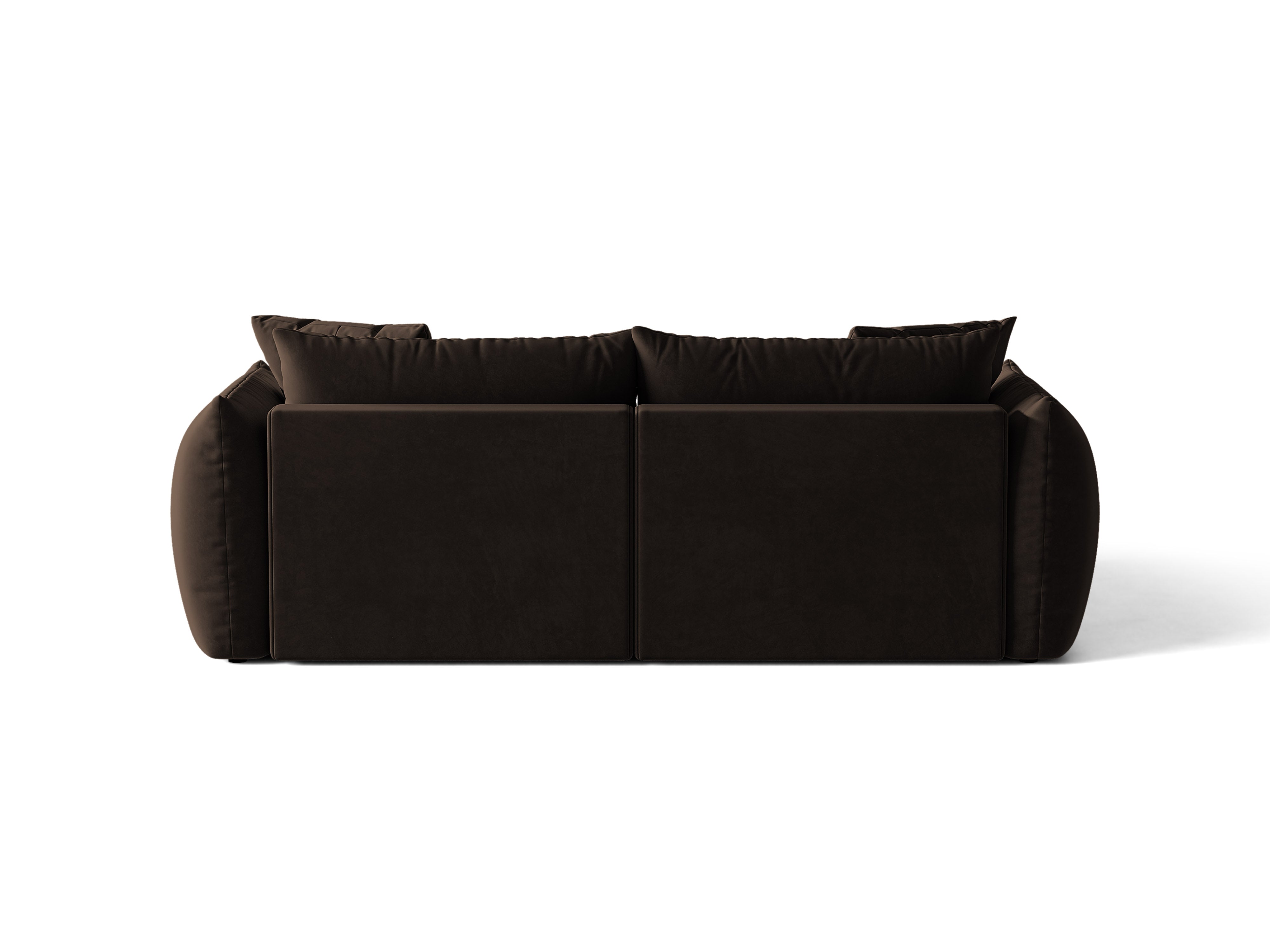 Micadoni Bloom Ecksofa 3-Sitzer mit Schlaffunktion Links Samt Bluvel Dunkelbraun