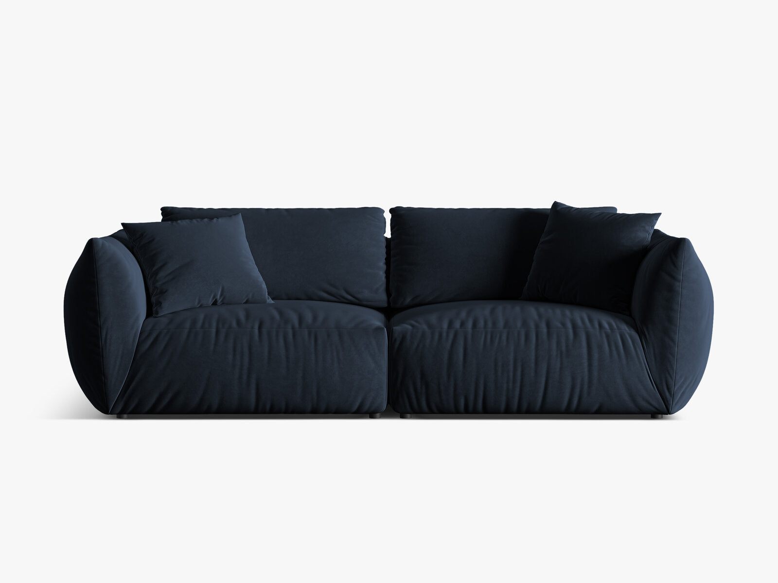 Micadoni Sofa Chris 4-Sitzer Samt Königsblau