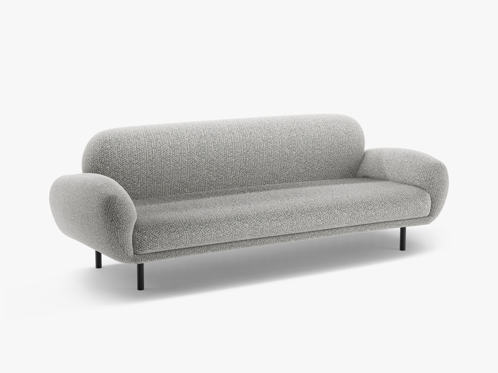 Micadoni Sofa Poppy 3-Sitzer Chenille Silencio Grau
