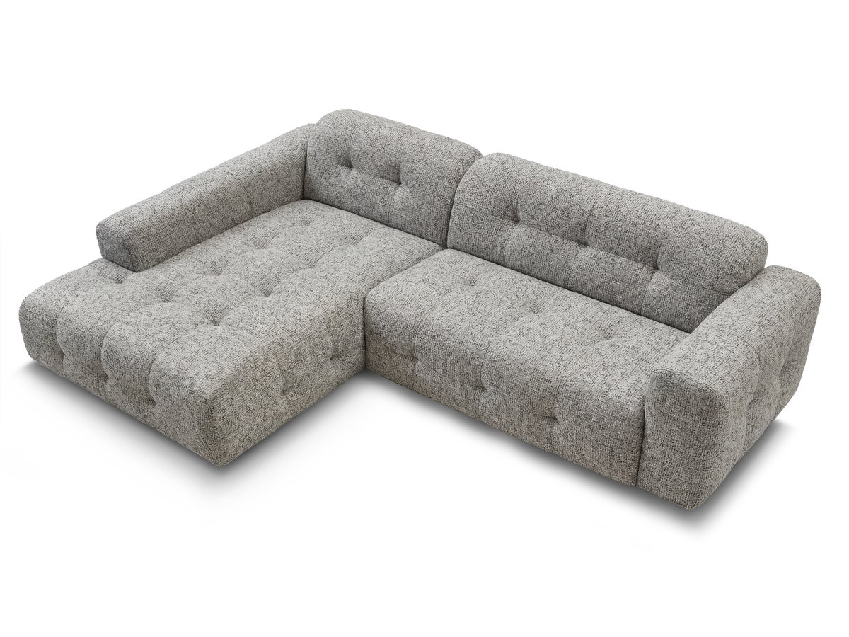 Bobochic Laura Ecksofa Melange-Stoff Taupe Ecke links