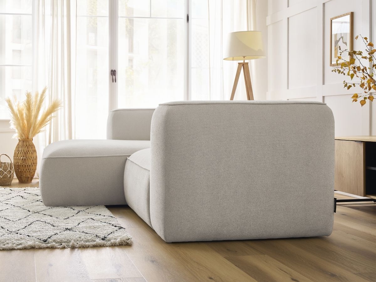 Bobochic Zephyr Ecksofa 260 × 165 cm Strukturstoff Beige Ecke links