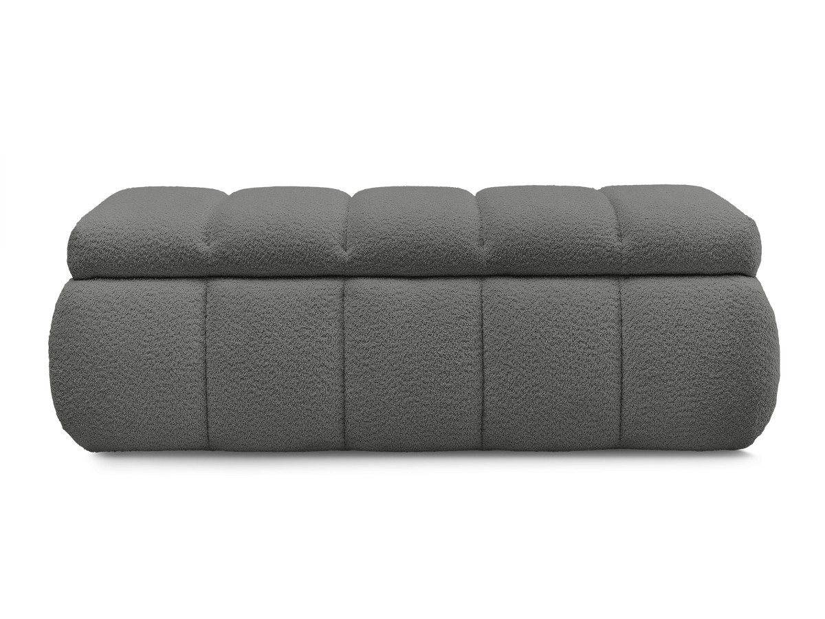 Bobochic Denali Bettbank 146 × 56 cm Bouclé-Stoff Dunkelgrau
