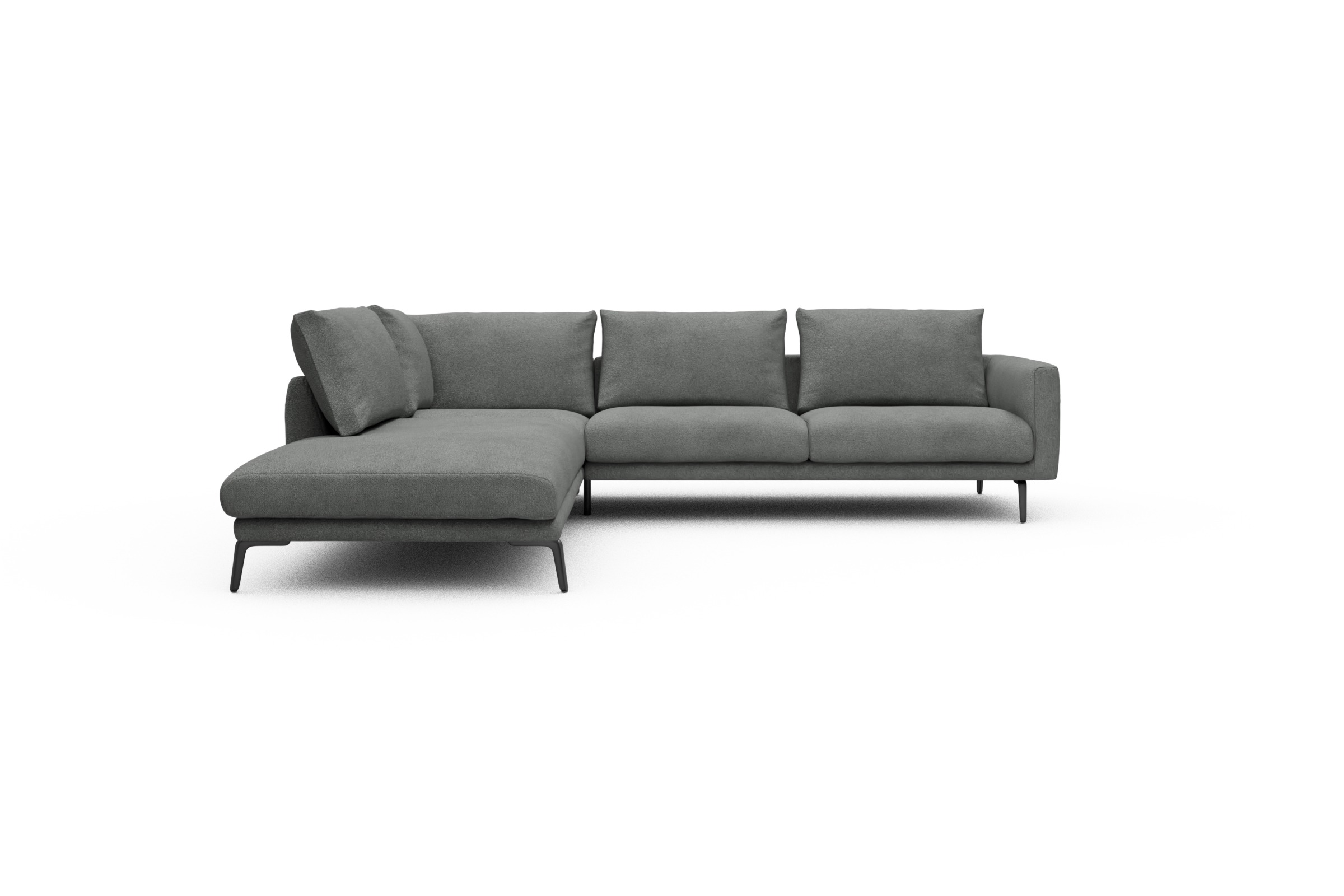 Skandi Home Ecksofa Karl Relax-Ecke links mit 2,5-Sitzer Boucle-Ash-Grey moebelfaktor