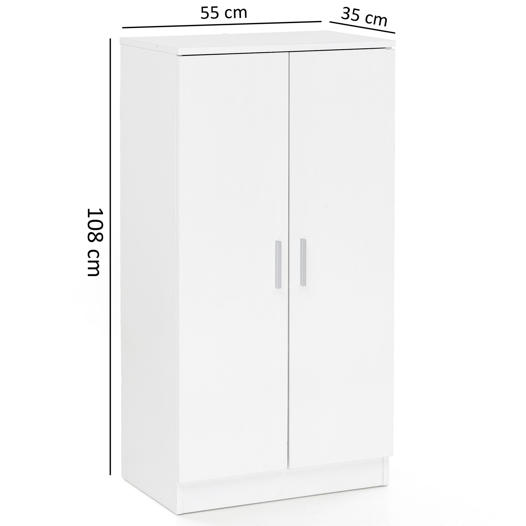 Schuhschrank Marstrand Weiß 55 × 35 × 108 cm