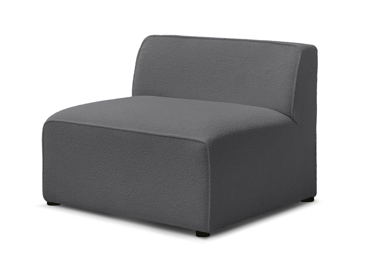 Bobochic Megeve Sofamodul 1-Sitzer Bouclé-Stoff Dunkelgrau